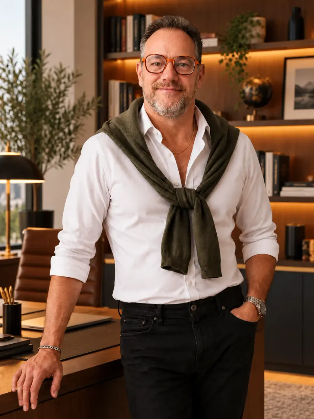 Christophe Cattaneo dans son bureau